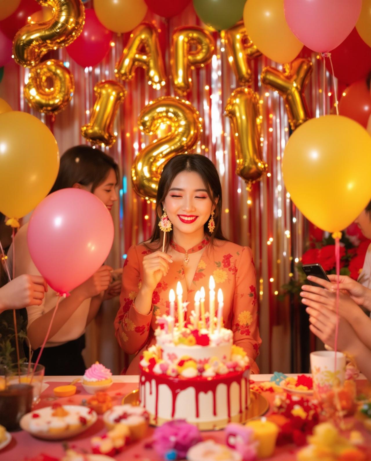 某女星生日派对现场照