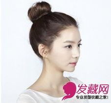 丸子头扎法视频,打造时尚发型教程